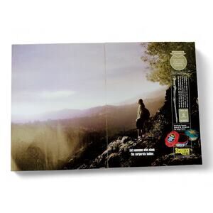 2001 Sequoia Tobacco 2pg Print Ad Man Hiking Hillside Nature Corporate‎ Ladder